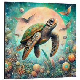 Cuadro de aluminio Magical Sea Turtle II - nobelart