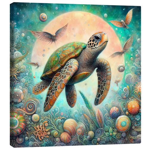 Canvas print Magical Sea Turtle II