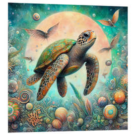 Quadro em PVC Magical Sea Turtle II
