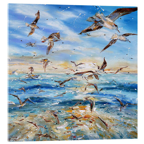 Obraz na szkle akrylowym Gulls
