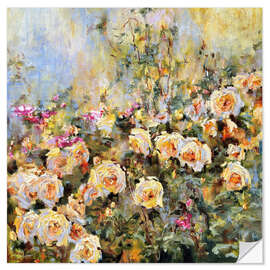 Wandsticker Heckenrosen