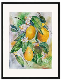 Gerahmter Kunstdruck Zitronen