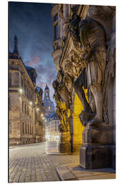 Tableau en aluminium View through Dresden's old town to the Frauenkirche - Jan Wehnert