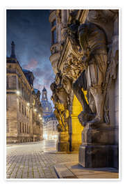 Wall print View through Dresden's old town to the Frauenkirche - Jan Wehnert