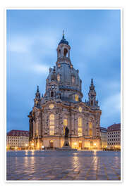 Tavla Frauenkirche in Dresden, illuminated in the evening - Jan Wehnert