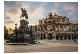 Obraz na aluminium Semperoper Dresden with equestrian monument - Jan Wehnert