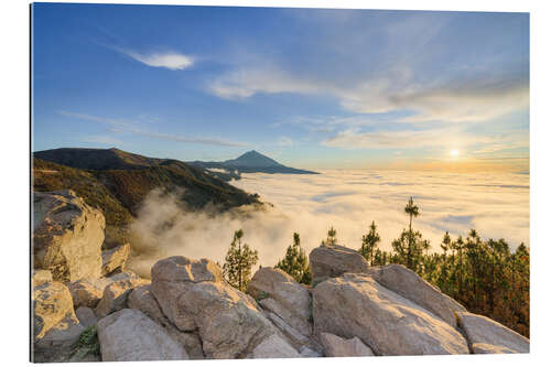 Tableau en plexi-alu Tenerife, view towards Teide in the evening