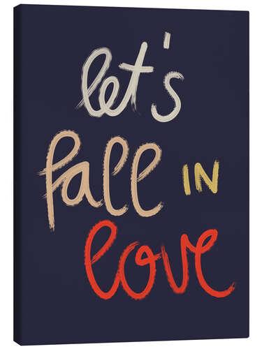 Lienzo Let's fall in love