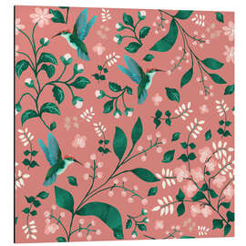 Magnettafel Kolibri-Garten