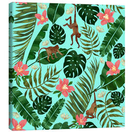 Canvas print Tropical Garden Mint - SpaceFrog Designs