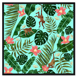 Gerahmter Kunstdruck Tropical Garden Mint
