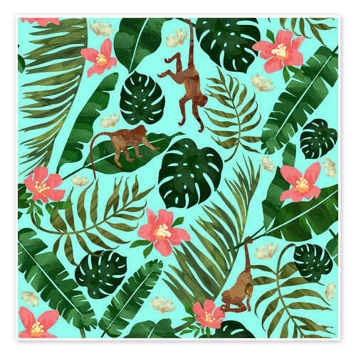 Poster Tropical Garden Mint