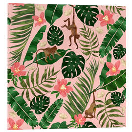 Quadro em acrílico Tropical Garden Pink - SpaceFrog Designs