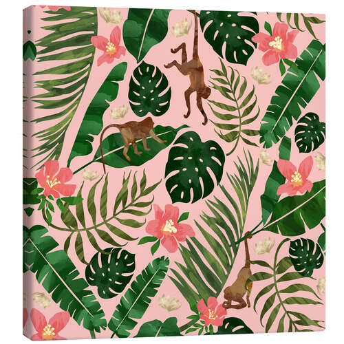 Canvas print Tropical Garden Pink