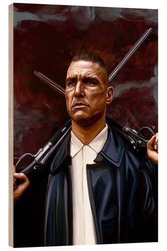 Wood print Lock, Stock and Two Smoking Barrels