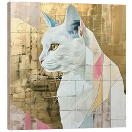 Trebilde White cat in gold