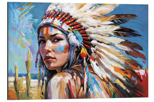 Obraz na aluminium Native American Woman