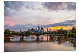 Cuadro de aluminio Frankfurt am Main, historic bridge and skyline - Jan Wehnert