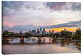 Canvas print Frankfurt am Main, historic bridge and skyline - Jan Wehnert