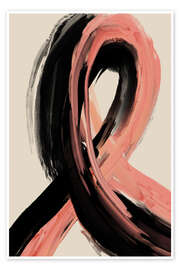 Poster Black And Peach No 1