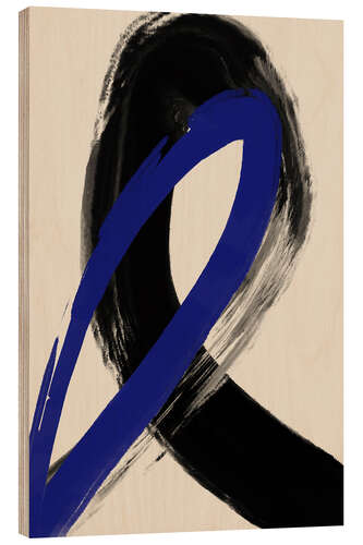 Puutaulu Black And Blue No 3