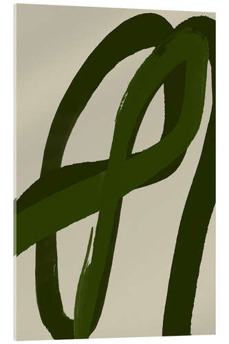 Quadro em acrílico Green Strokes No 1