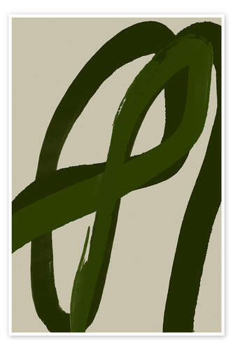 Poster Green Strokes No 1