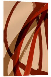 Quadro em acrílico Red Strokes No 1