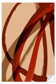 Wandsticker Red Strokes No 1