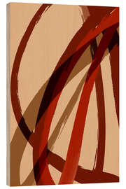 Holzbild Red Strokes No 1