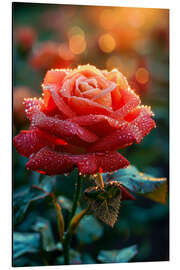 Aluminium print Dew wet rose I - Peter Roder