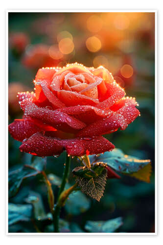 Poster Dew wet rose I