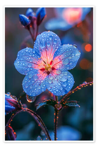 Poster Blue flower