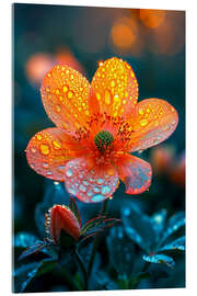 Acrylglasbild Orange Blüte