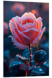 Akryylilasitaulu Dew-wet rose II