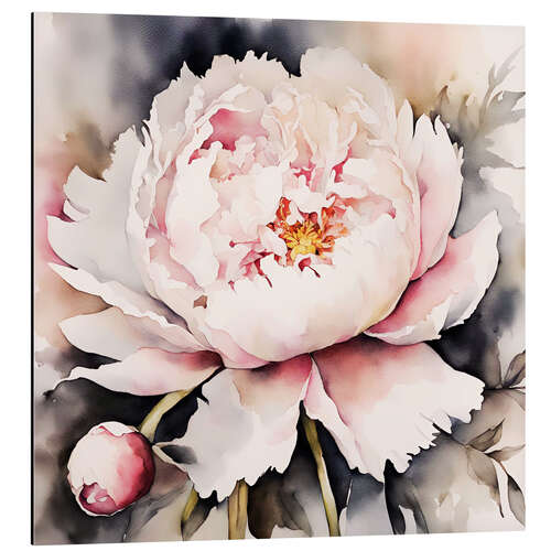Aluminium print Peony