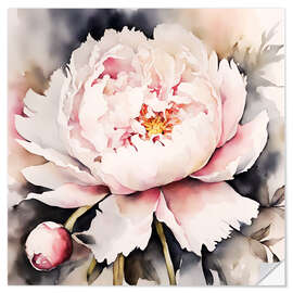 Wandsticker Pfingstrose