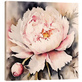 Tableau en bois Peony - Ohkimiko
