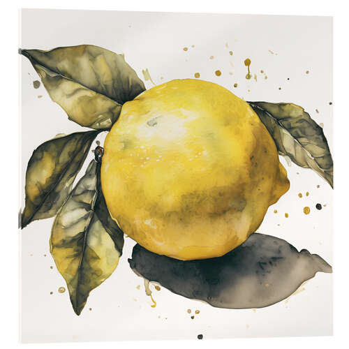 Acrylic print Lemon Closeup