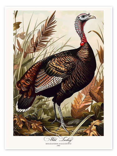 Póster Wild Turkey after Audubon