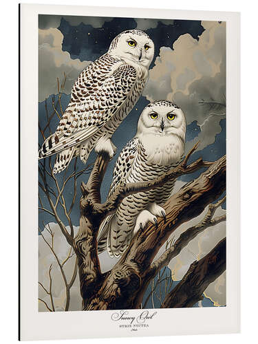 Alumiinitaulu Snowy Owls after Audubon