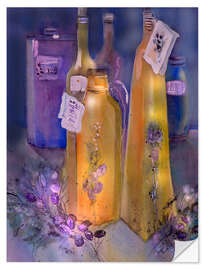 Sticker mural Golden olive oil with black olives - Sabina von Arx