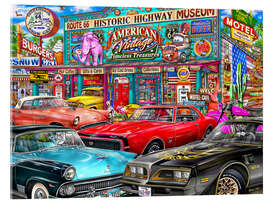 Acrylglasbild Route 66, Historic Highway - Michael Fishel