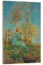 Tableau en bois Longing - Heinrich Vogeler