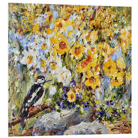 Hartschaumbild Buntspecht im Frühling