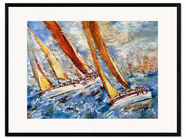 Framed art print Voiliers - Diana Malivani