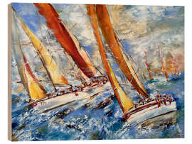 Wood print Voiliers - Diana Malivani
