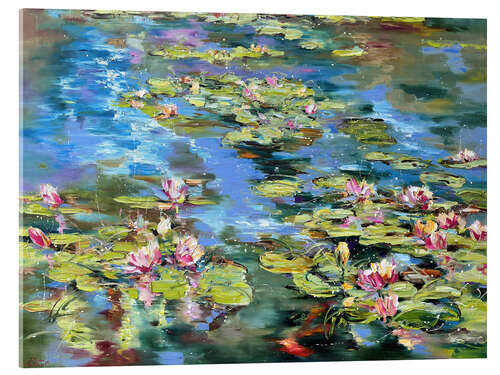 Akrylglastavla Blooming Water Lilies