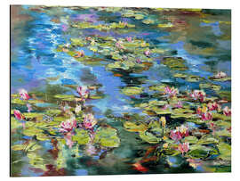 Magnettafel Blühende Seerosen