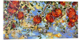 Tableau en verre acrylique Pomegranates - Diana Malivani
